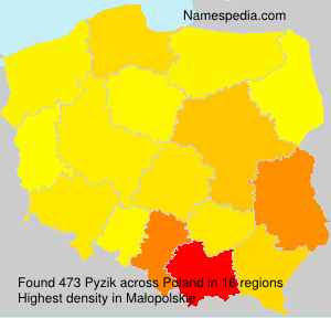 Surname Pyzik in Poland Surname Pyzik in Poland