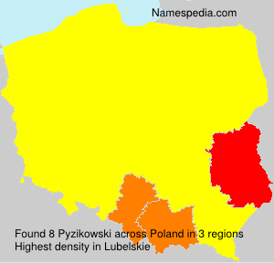 Surname Pyzikowski in Poland Surname Pyzikowski in Poland
