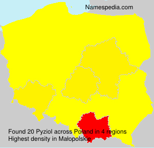 Surname Pyziol in Poland Surname Pyziol in Poland