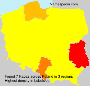 Surname Rabas in Poland Surname Rabas in Poland