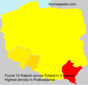 Surname Rabicki in Poland Surname Rabicki in Poland