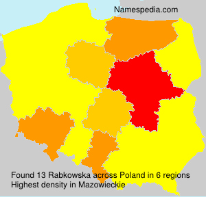 Surname Rabkowska in Poland Surname Rabkowska in Poland