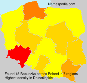 Surname Rabuszko in Poland Surname Rabuszko in Poland