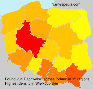 Surname Rachwalski in Poland Surname Rachwalski in Poland
