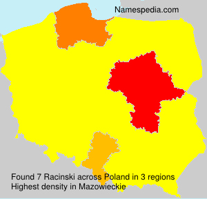 Surname Racinski in Poland Surname Racinski in Poland