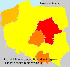 Surname Racisz in Poland Surname Racisz in Poland