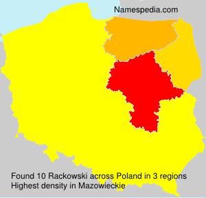 Surname Rackowski in Poland Surname Rackowski in Poland