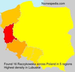 Surname Raczykowska in Poland Surname Raczykowska in Poland