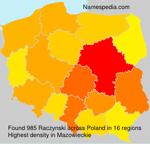 Surname Raczynski in Poland Surname Raczynski in Poland