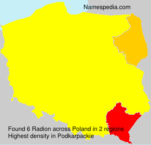 Surname Radion in Poland Surname Radion in Poland