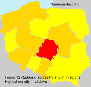 Surname Radonski in Poland Surname Radonski in Poland