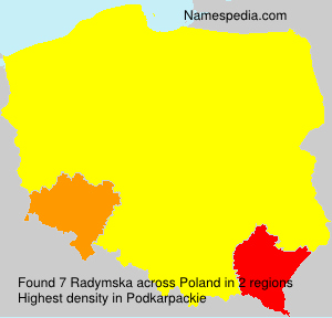 Surname Radymska in Poland Surname Radymska in Poland
