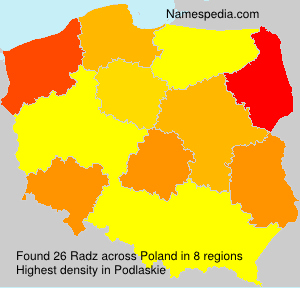 Surname Radz in Poland Surname Radz in Poland