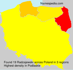 Surname Radzajewski in Poland Surname Radzajewski in Poland