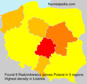 Surname Radzimkiewicz in Poland Surname Radzimkiewicz in Poland