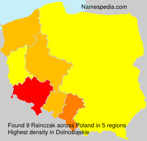 Surname Rainczak in Poland
