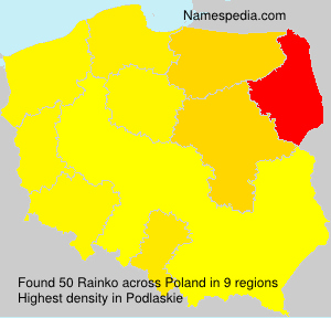 Surname Rainko in Poland Surname Rainko in Poland