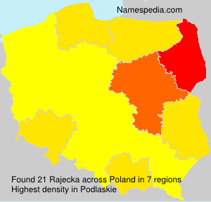 Surname Rajecka in Poland Surname Rajecka in Poland