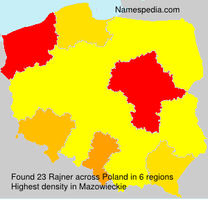 Surname Rajner in Poland Surname Rajner in Poland