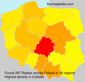 Surname Rajska in Poland Surname Rajska in Poland