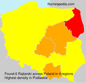 Surname Rajtarski in Poland Surname Rajtarski in Poland