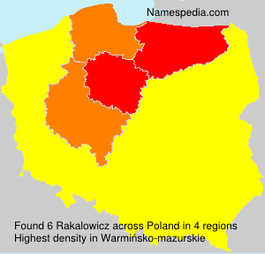Surname Rakalowicz in Poland Surname Rakalowicz in Poland