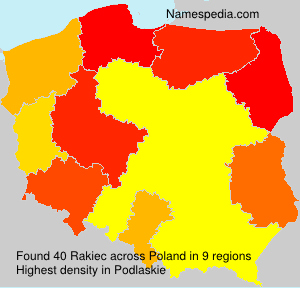 Surname Rakiec in Poland Surname Rakiec in Poland