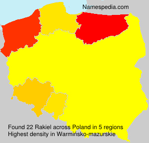 Surname Rakiel in Poland Surname Rakiel in Poland