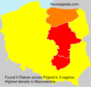 Surname Rakow in Poland Surname Rakow in Poland