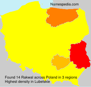 Surname Rakwal in Poland Surname Rakwal in Poland