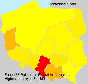 Surname Ral in Poland Surname Ral in Poland