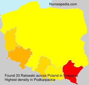 Surname Ralowski in Poland Surname Ralowski in Poland