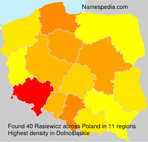 Surname Rasiewicz in Poland Surname Rasiewicz in Poland