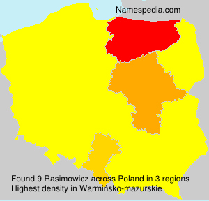 Surname Rasimowicz in Poland Surname Rasimowicz in Poland