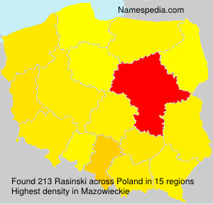 Surname Rasinski in Poland Surname Rasinski in Poland
