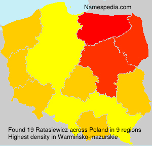 Surname Ratasiewicz in Poland Surname Ratasiewicz in Poland