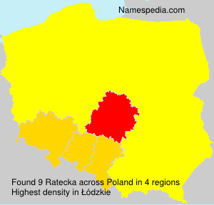 Surname Ratecka in Poland Surname Ratecka in Poland