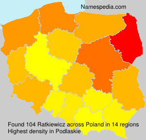 Surname Ratkiewicz in Poland Surname Ratkiewicz in Poland