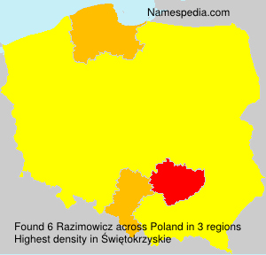 Surname Razimowicz in Poland Surname Razimowicz in Poland