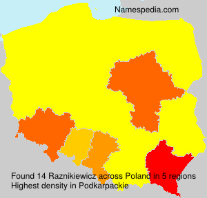 Surname Raznikiewicz in Poland Surname Raznikiewicz in Poland