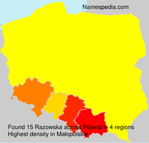Surname Razowska in Poland Surname Razowska in Poland