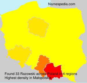 Surname Razowski in Poland Surname Razowski in Poland