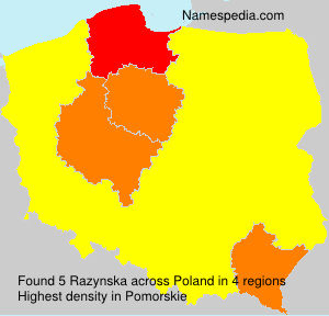 Surname Razynska in Poland Surname Razynska in Poland