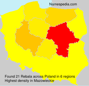 Surname Rebala in Poland Surname Rebala in Poland