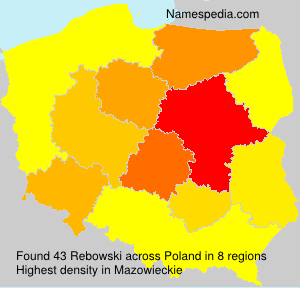 Surname Rebowski in Poland Surname Rebowski in Poland