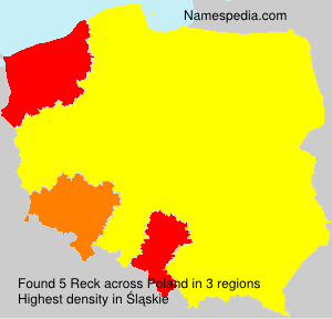 Surname Reck in Poland Surname Reck in Poland