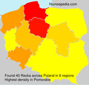Surname Recka in Poland Surname Recka in Poland