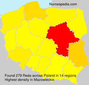 Surname Reda in Poland Surname Reda in Poland