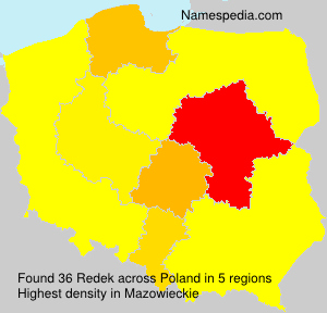 Surname Redek in Poland Surname Redek in Poland