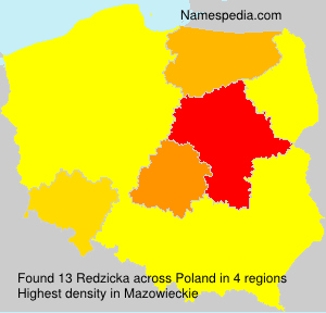 Surname Redzicka in Poland